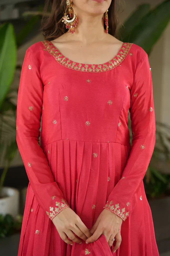 CHINON SEQUANCE EMBROIDERED GOWN WITH DUPATTAPFAB183) (01)