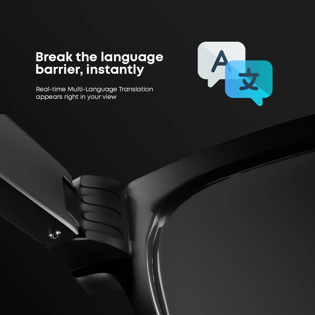 AI Glasses - 8MP Camera, 1200p 30fps Video Recording, Wi-Fi